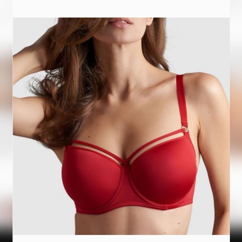 Marlies Dekkers Undressed Balcony Bra - Red - 85e - Worn & Loved